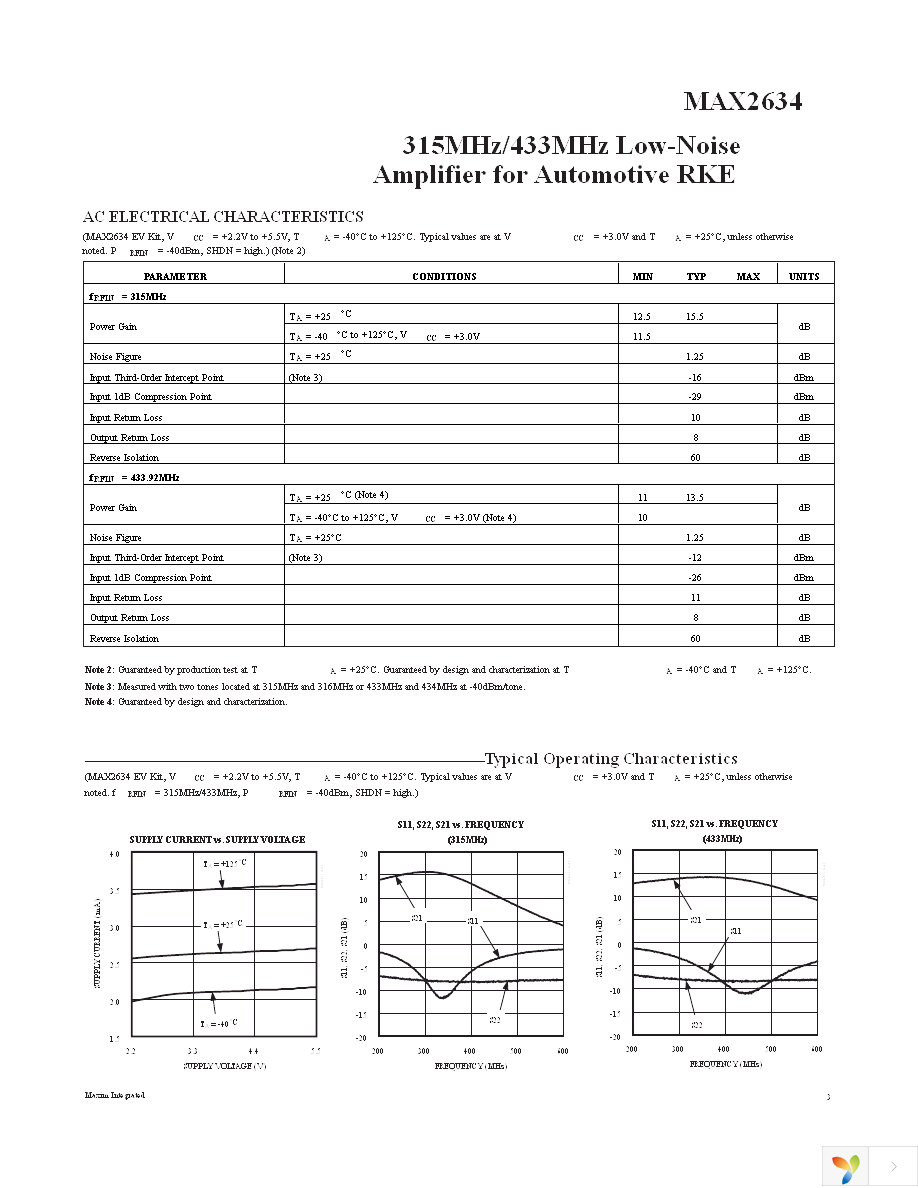 MAX2634AXT+T Page 3