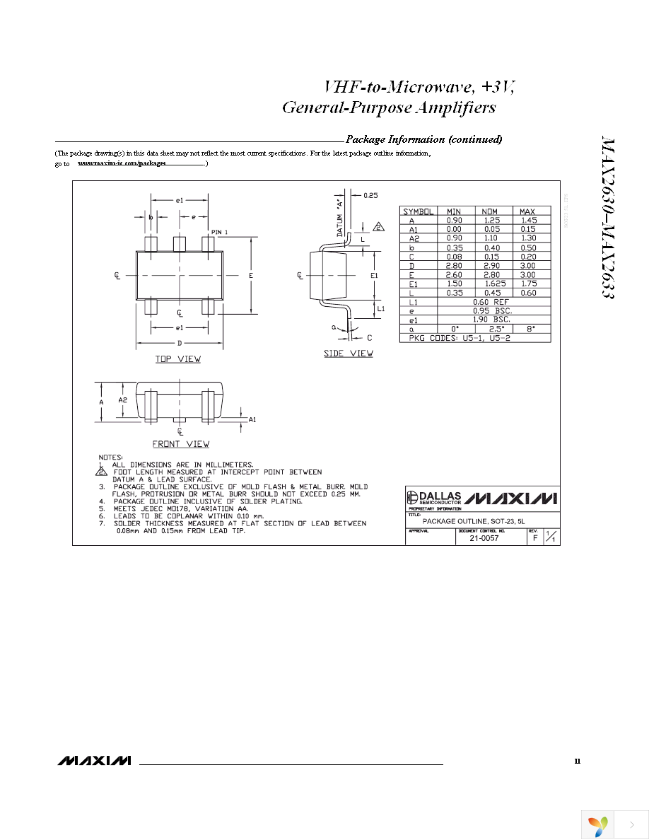 MAX2630EUS+T Page 11