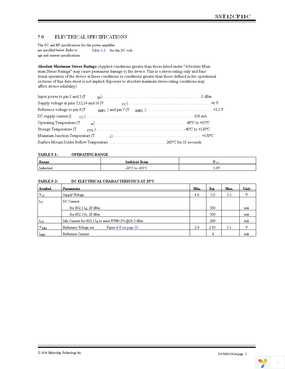 SST12CP11C-QUCE Page 5