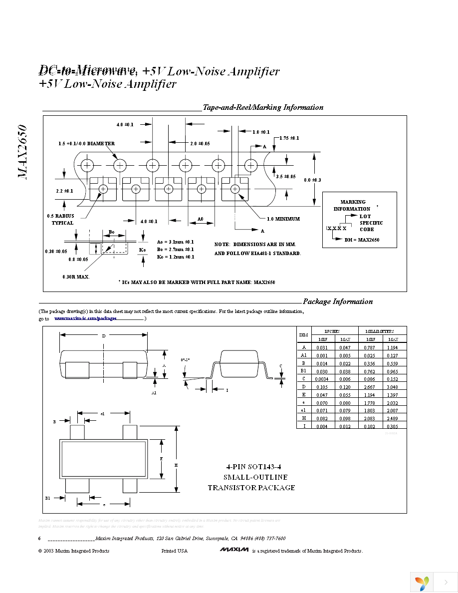 MAX2650EUS+T Page 6