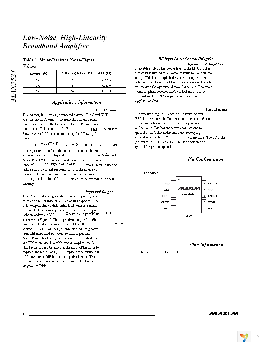 MAX3524EUB+T Page 6