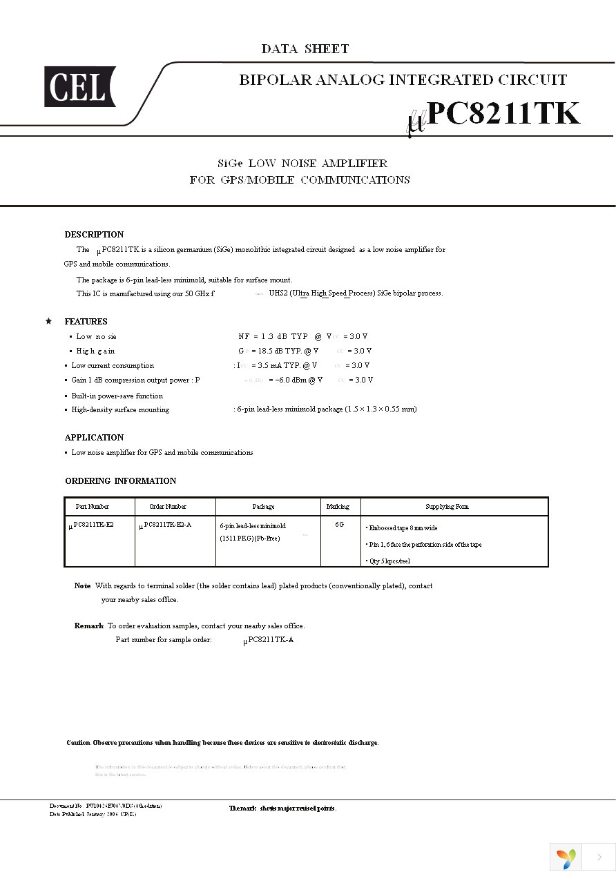 UPC8211TK-A Page 1