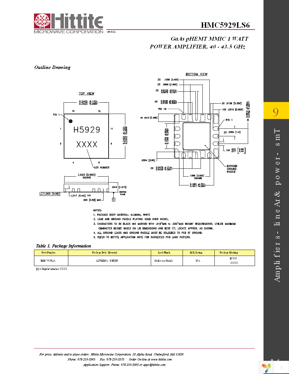 HMC5929LS6 Page 8