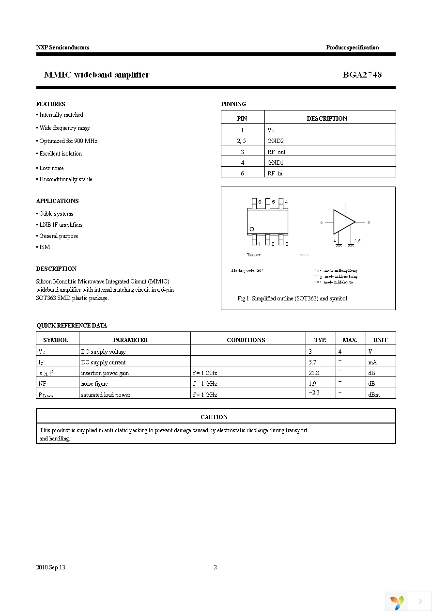 BGA2748,115 Page 2