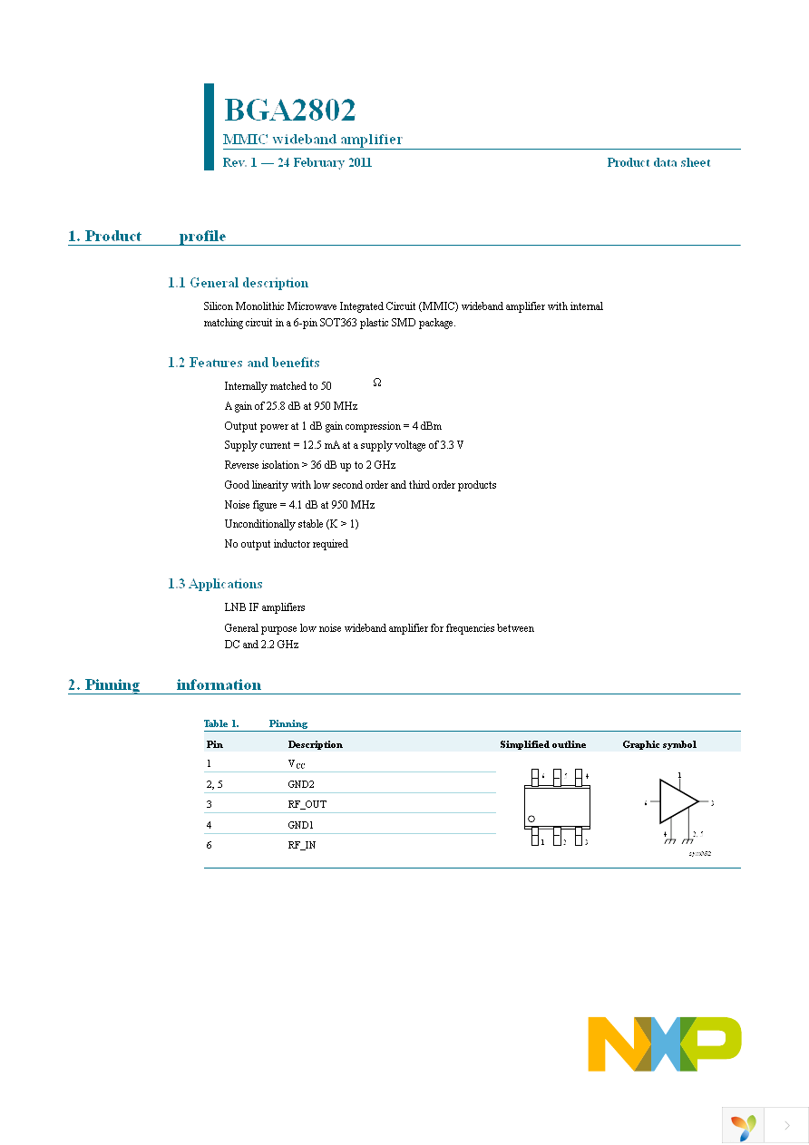 BGA2802,115 Page 1