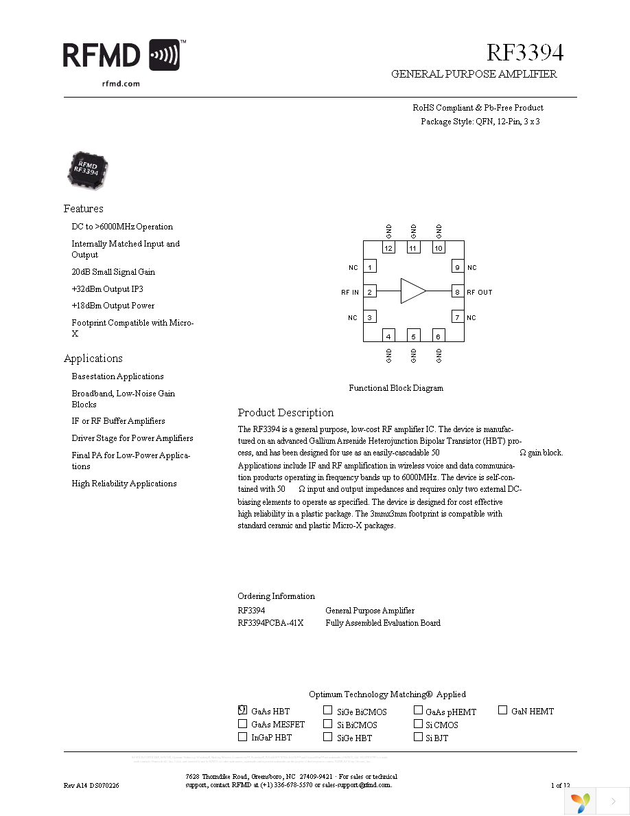 RF3394TR7 Page 1