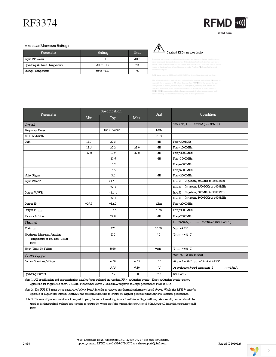 RF3374TR7 Page 2