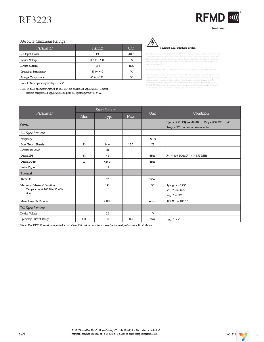 RF3223TR7 Page 2