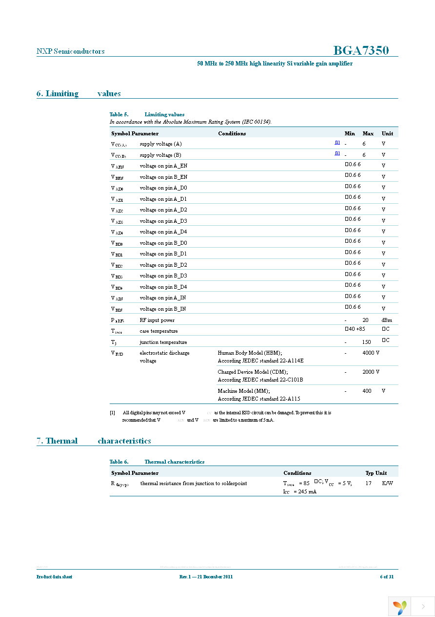 BGA7350,515 Page 6