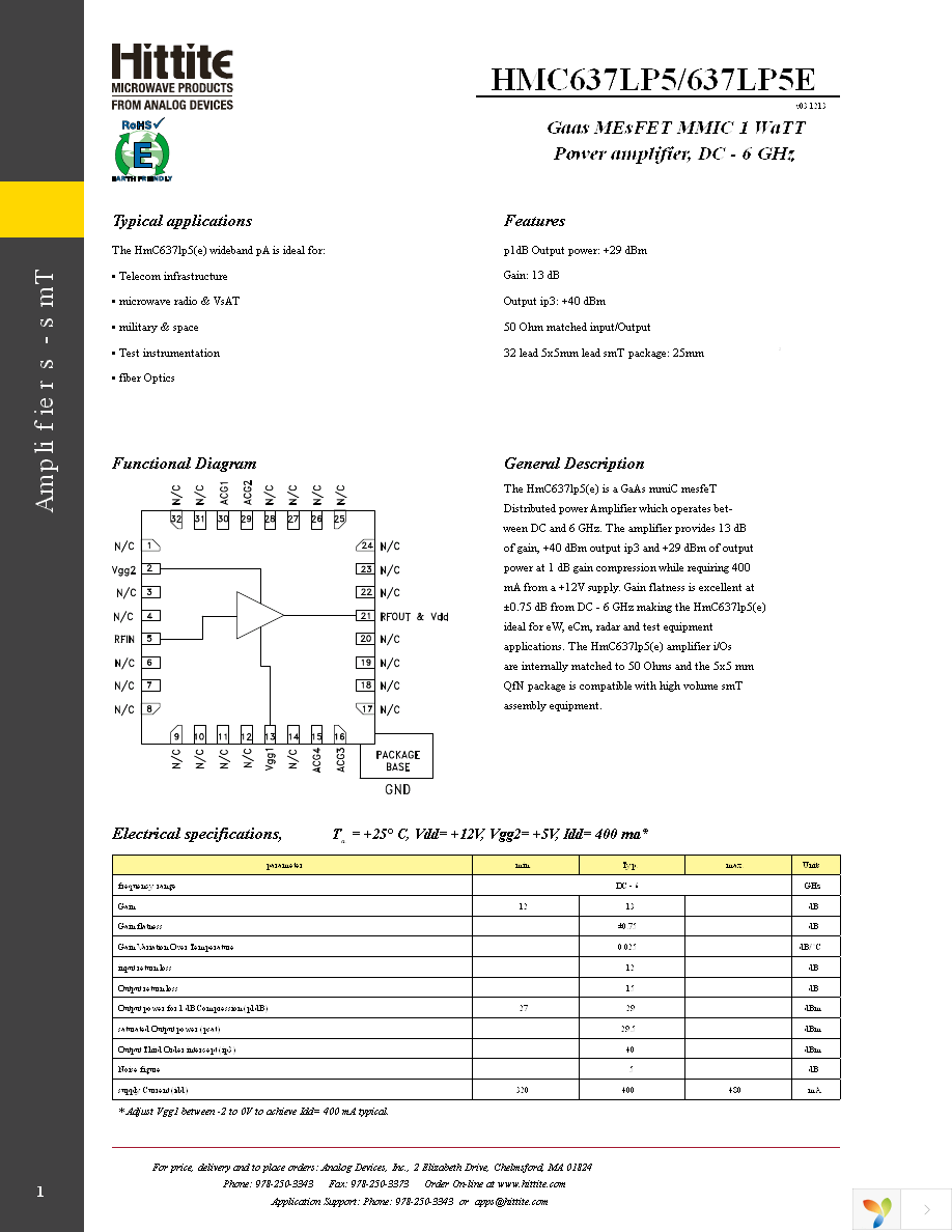 HMC637LP5E Page 3