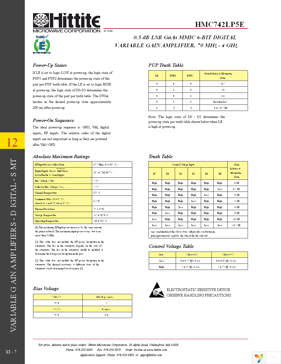 HMC742LP5E Page 9