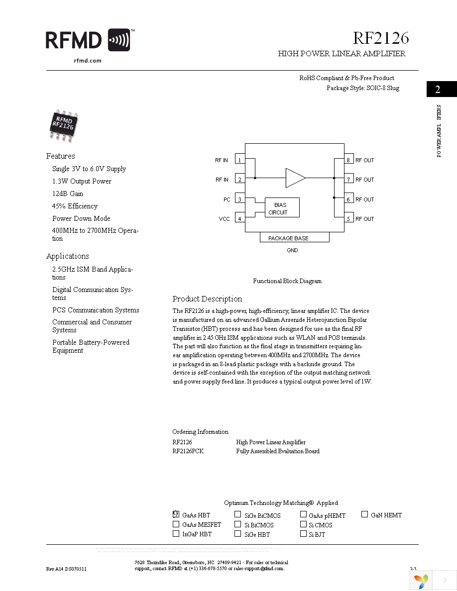 RF2126TR7 Page 1