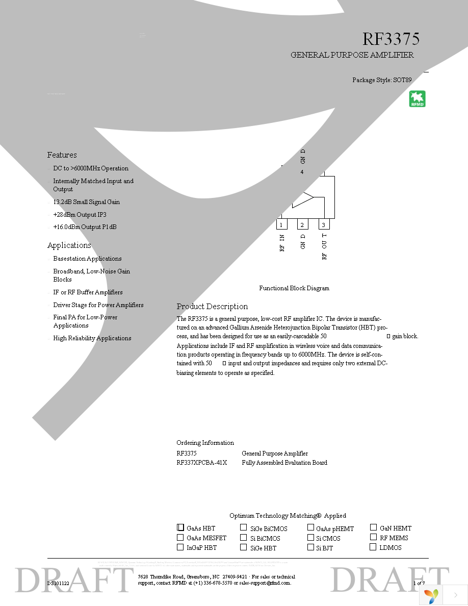 RF3375TR7 Page 1