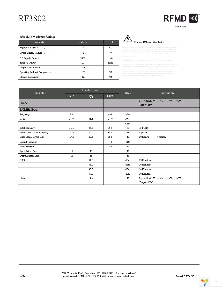 RF3802TR7 Page 2