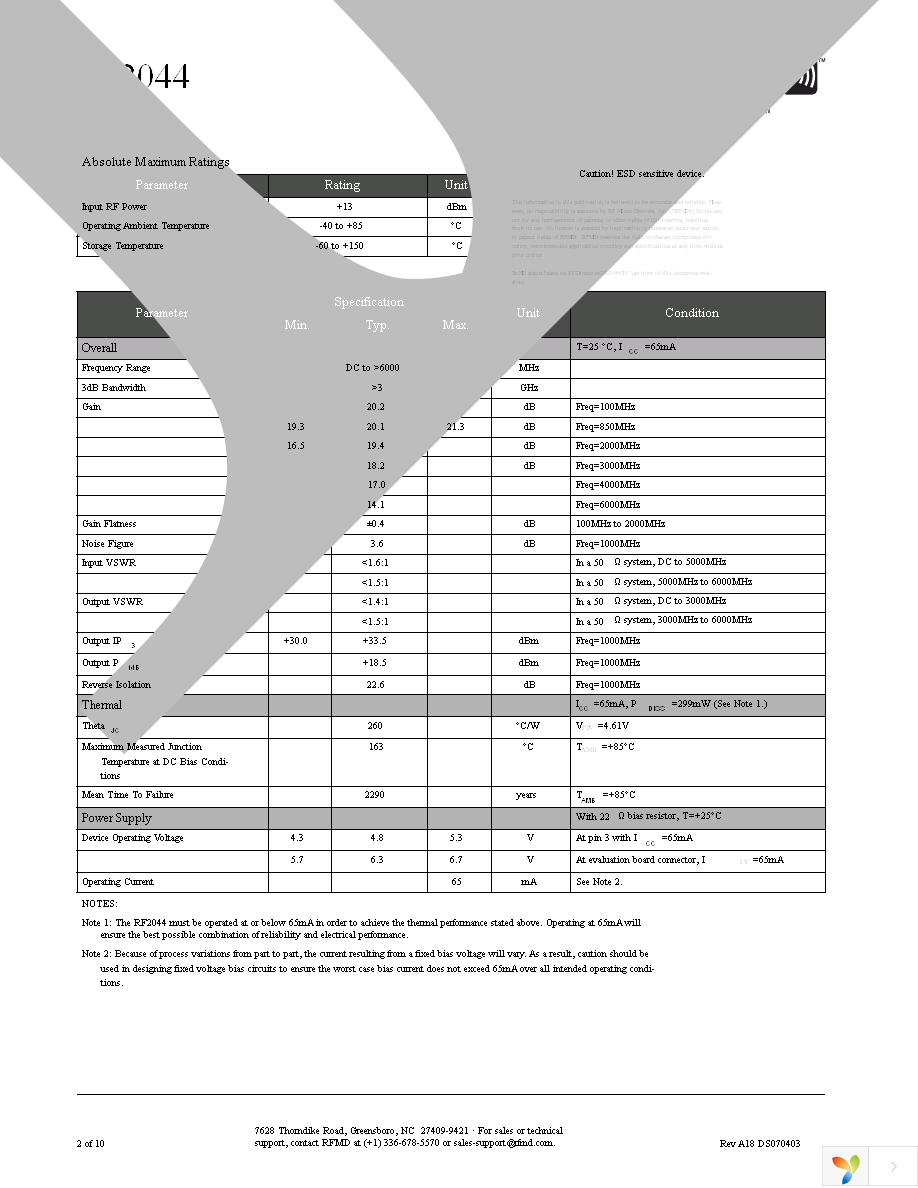 RF2044TR7 Page 2