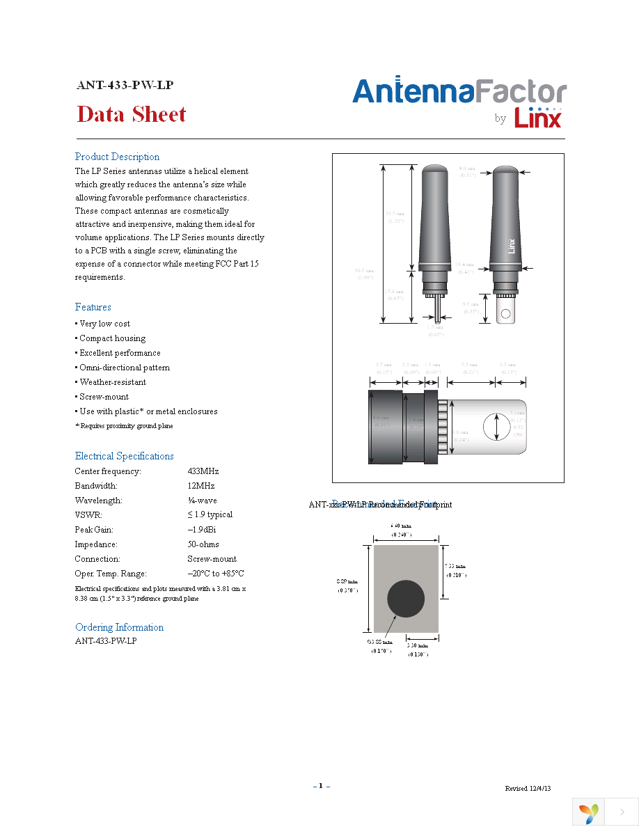 ANT-433-PW-LP Page 1