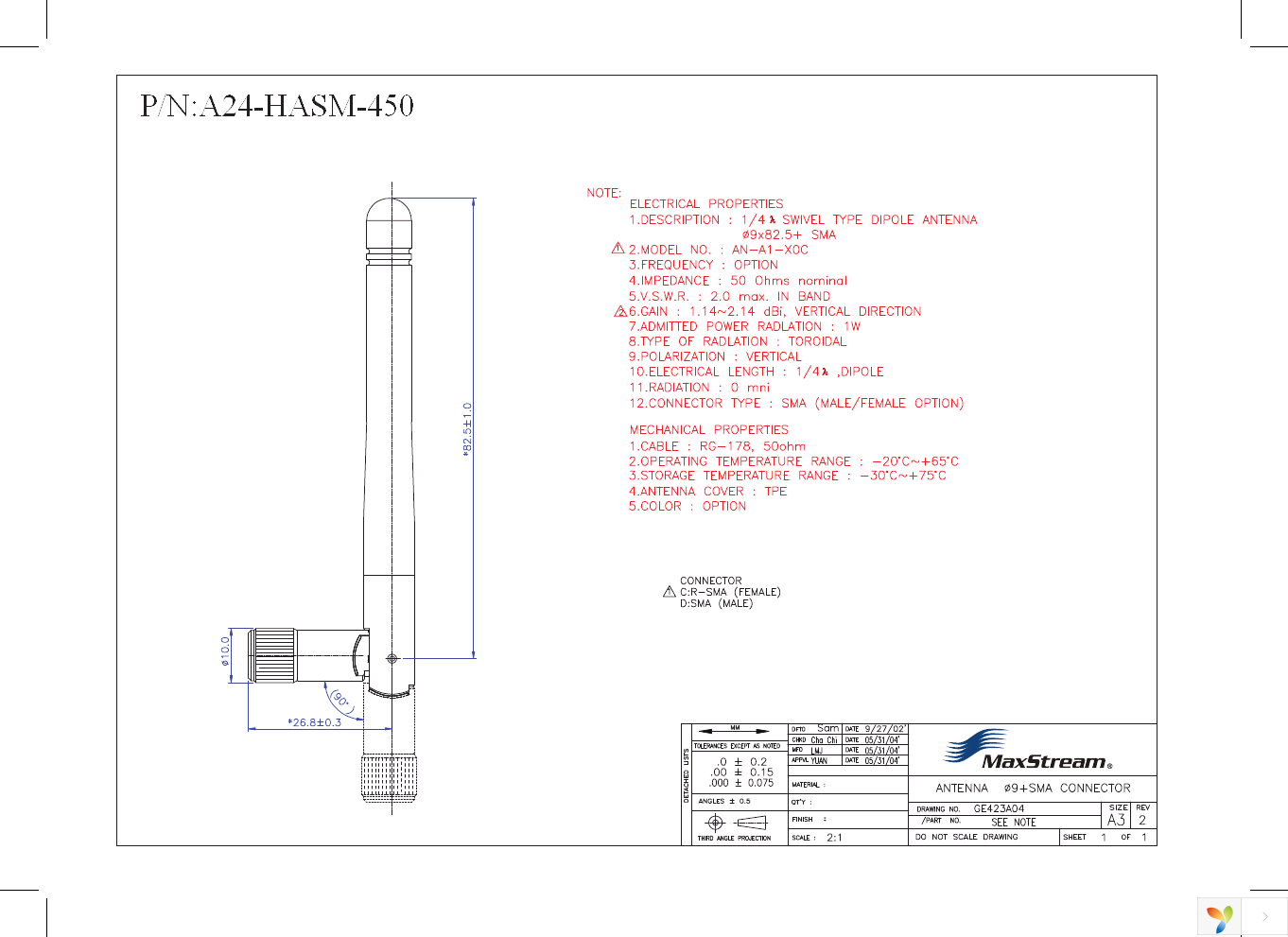 A24-HASM-450 Page 1