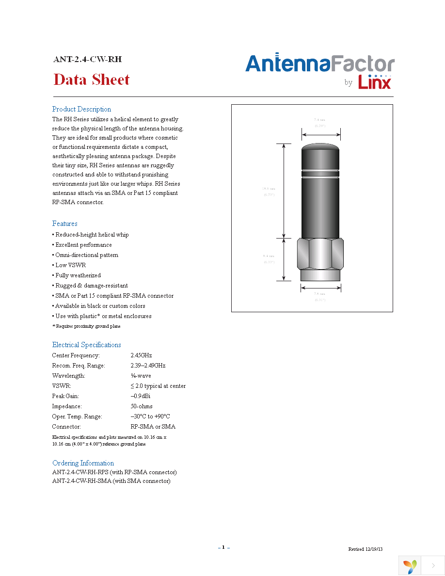 ANT-2.4-CW-RH-SMA Page 1