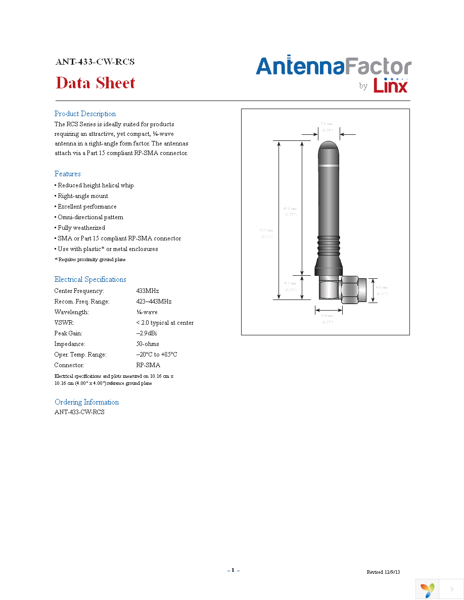 ANT-433-CW-RCS Page 1