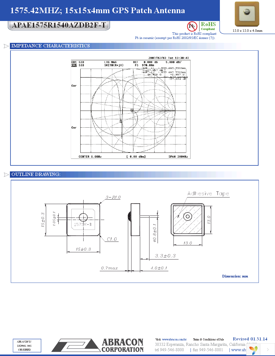 APAE1575R1540AZDB2F-T Page 2