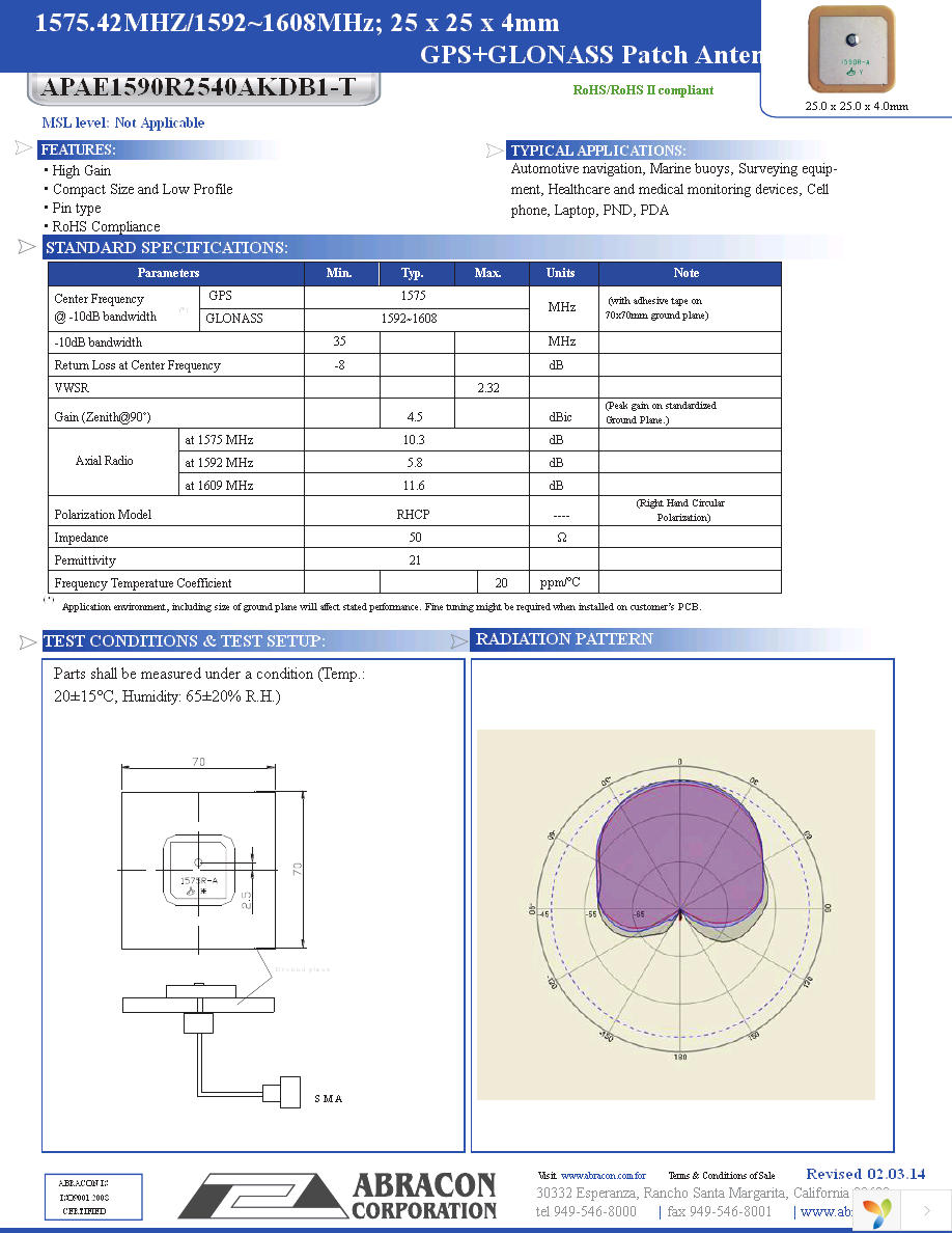 APAE1590R2540AKDB1-T Page 1