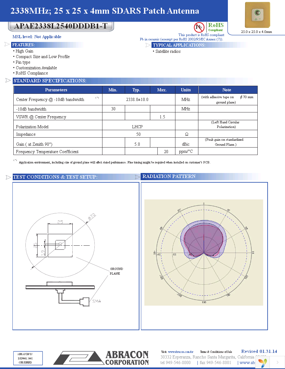 APAE2338L2540DDDB1-T Page 1