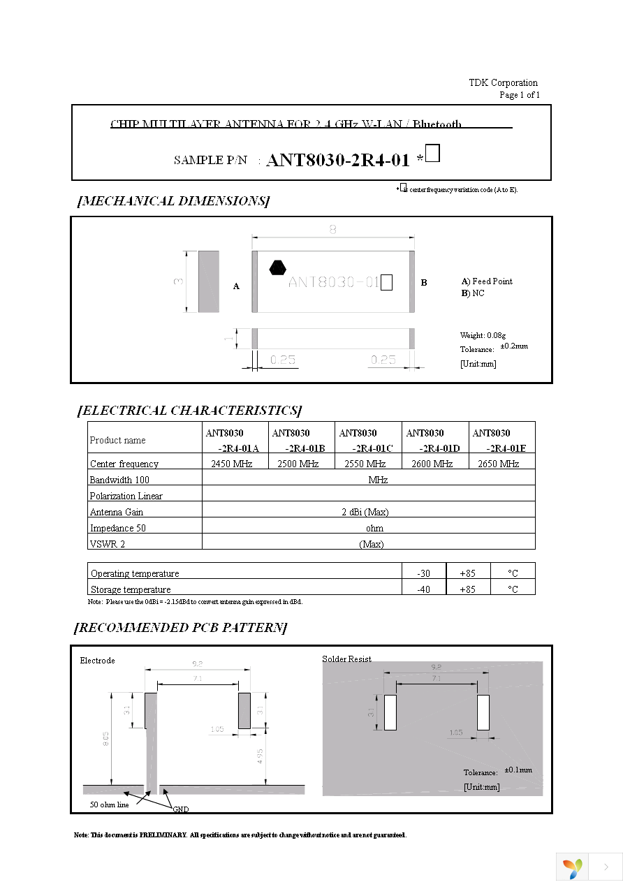 ANT8030-2R4-01A Page 8