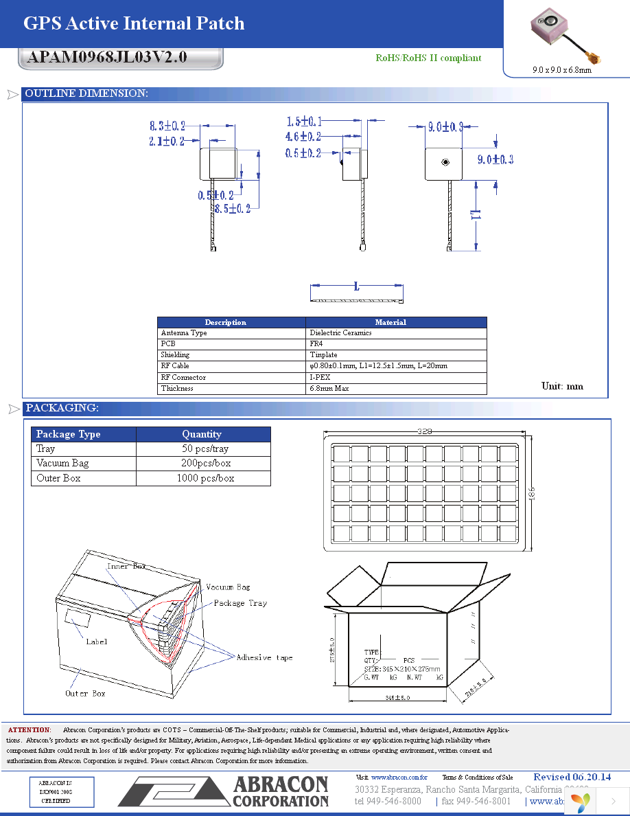 APAM0968JL03V2.0 Page 2