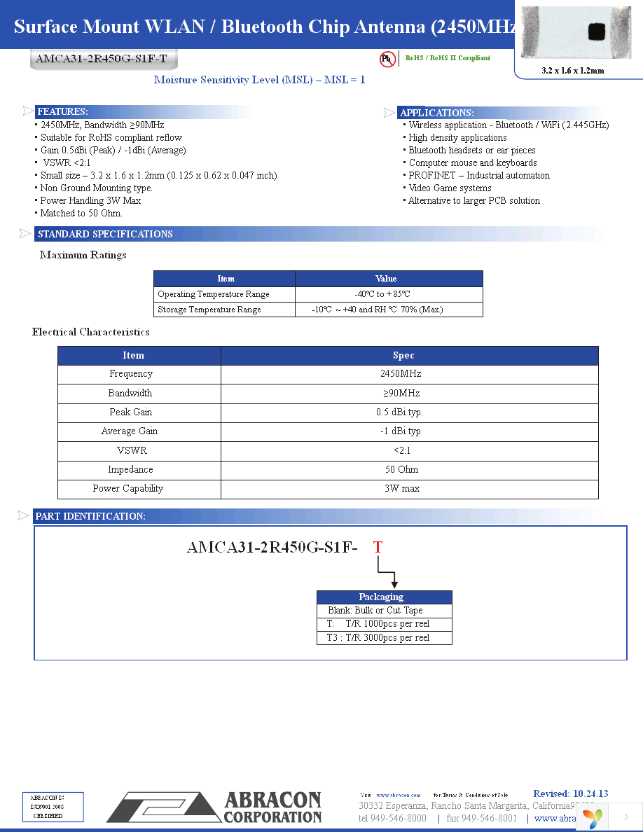 AMCA31-2R450G-S1F-T Page 1