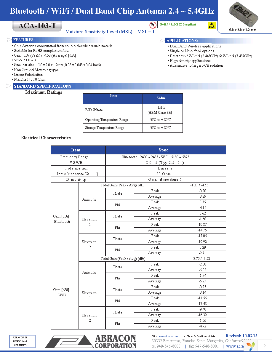 ACA-103-T Page 1