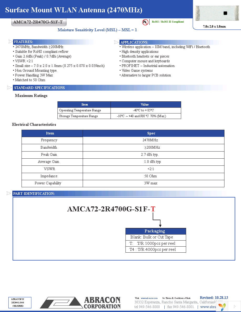 AMCA72-2R470G-S1F-T Page 1