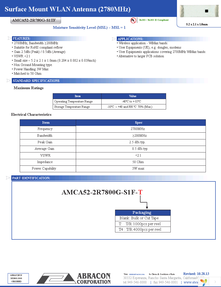 AMCA52-2R780G-S1F-T Page 1