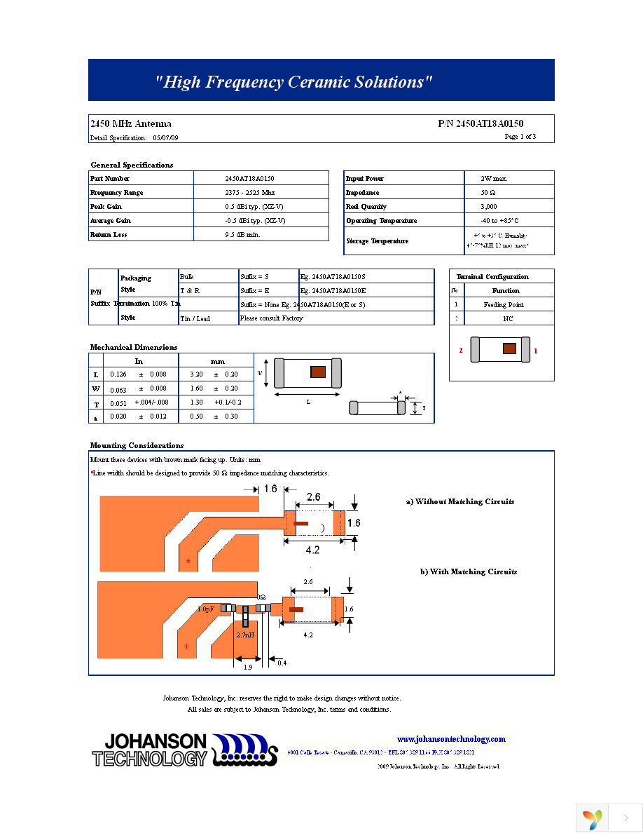 2450AT18A0150E Page 1