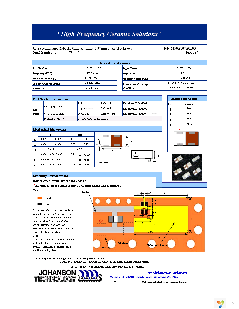 2450AT07A0100T Page 1