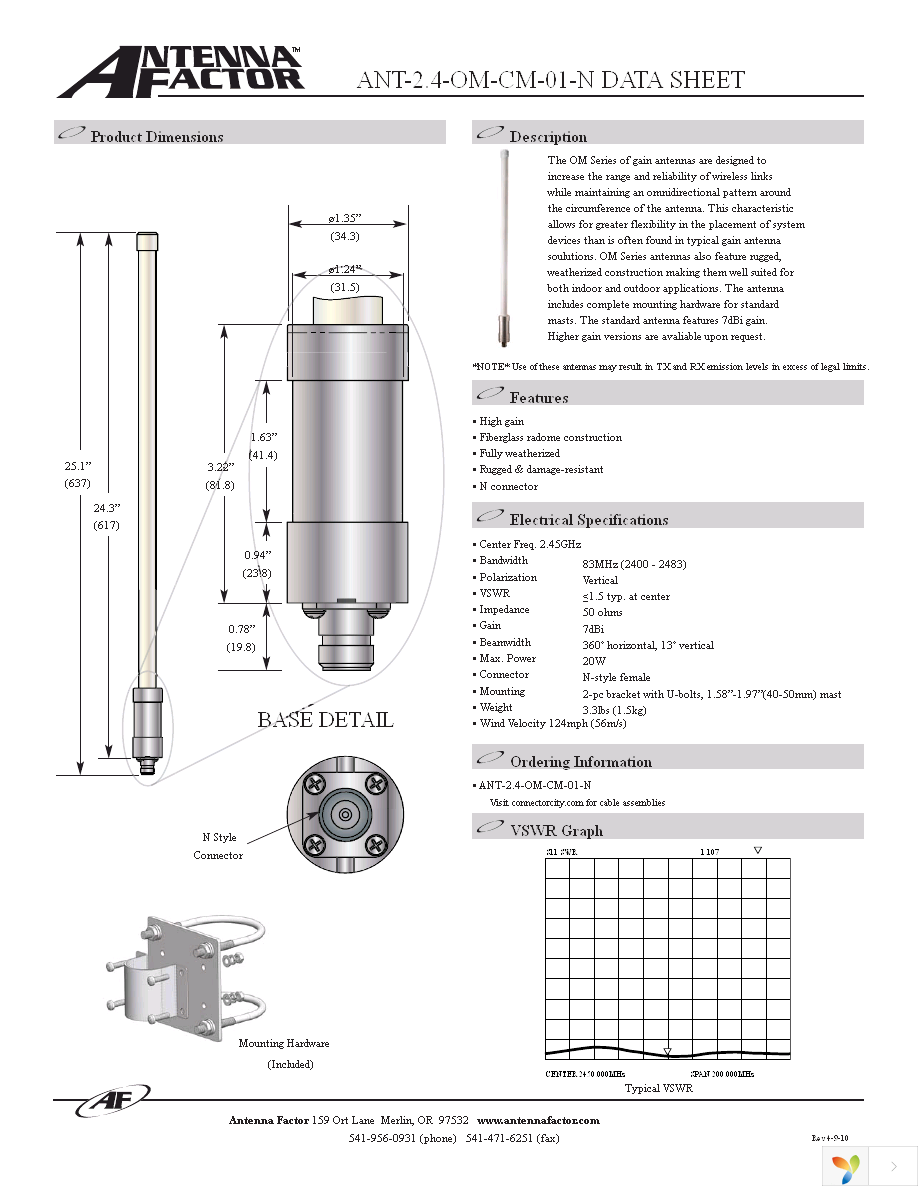 ANT-2.4-OM-CM-01-N Page 1