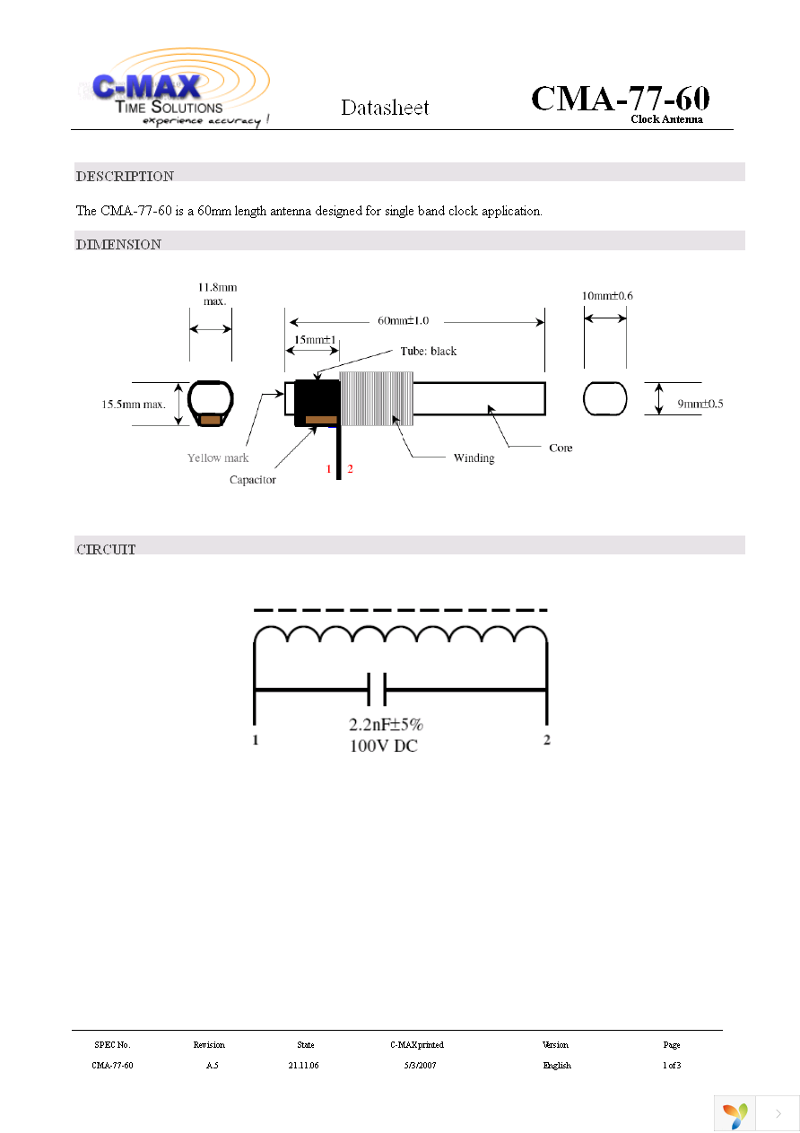 CMA-77-60 Page 1