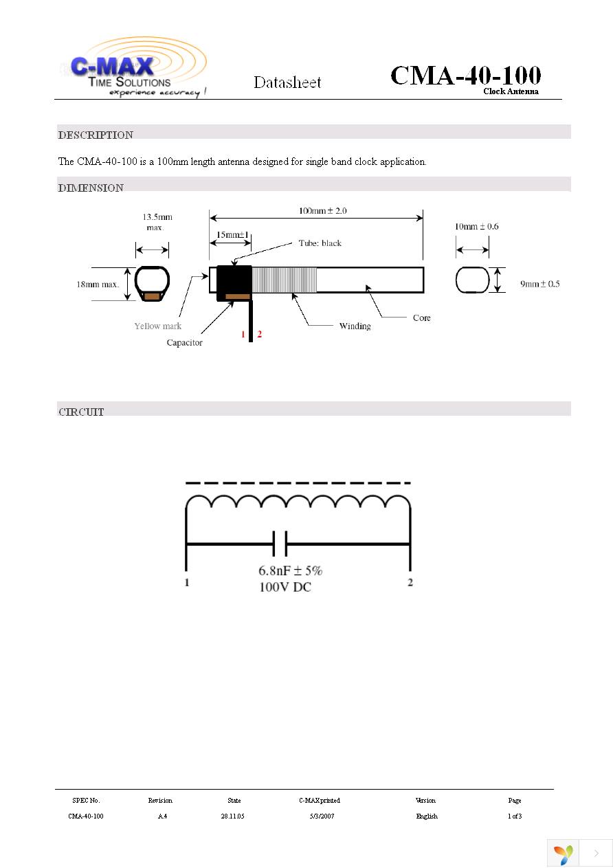 CMA-40-100 Page 1