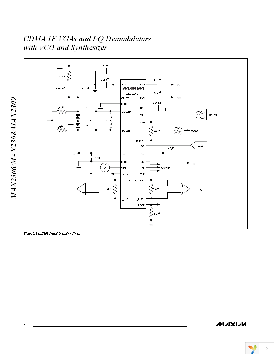 MAX2306ETI+ Page 12