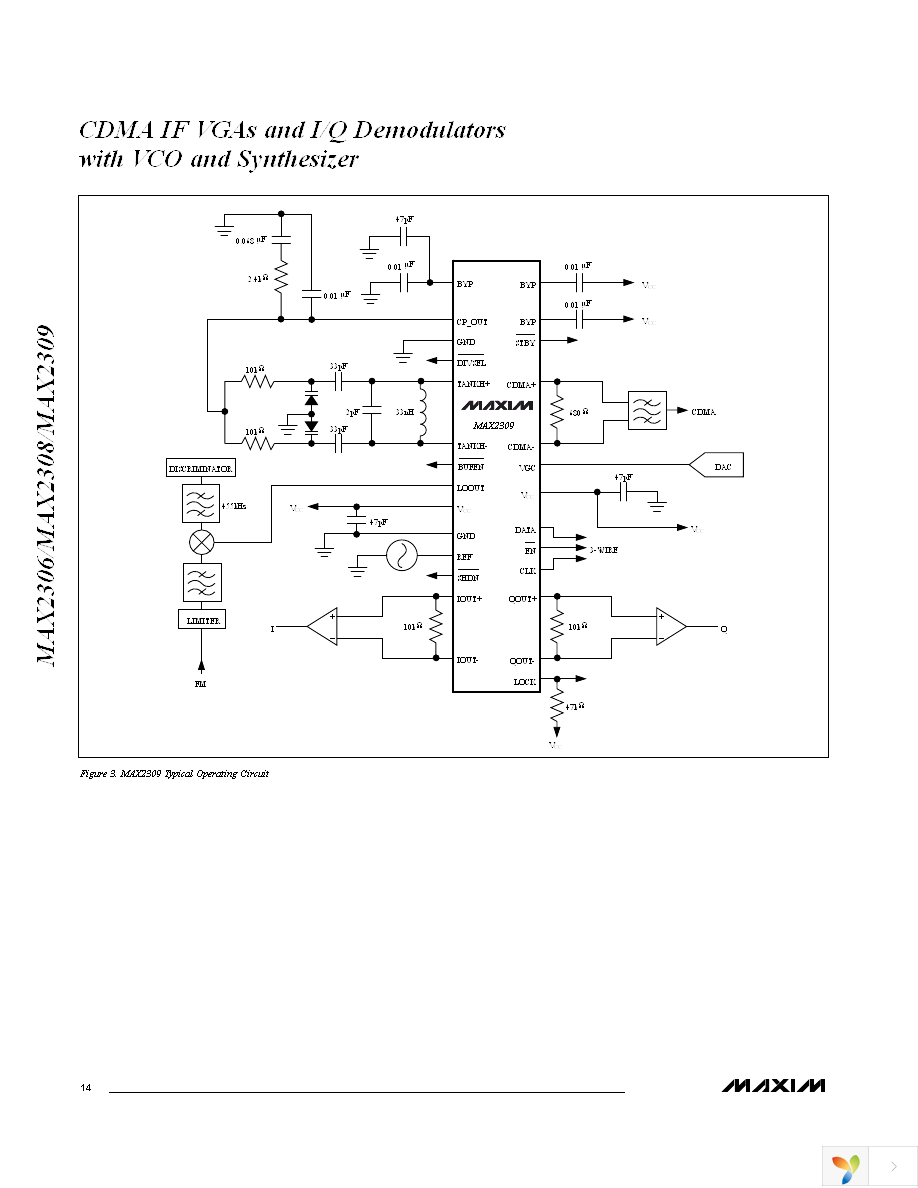 MAX2306ETI+ Page 14