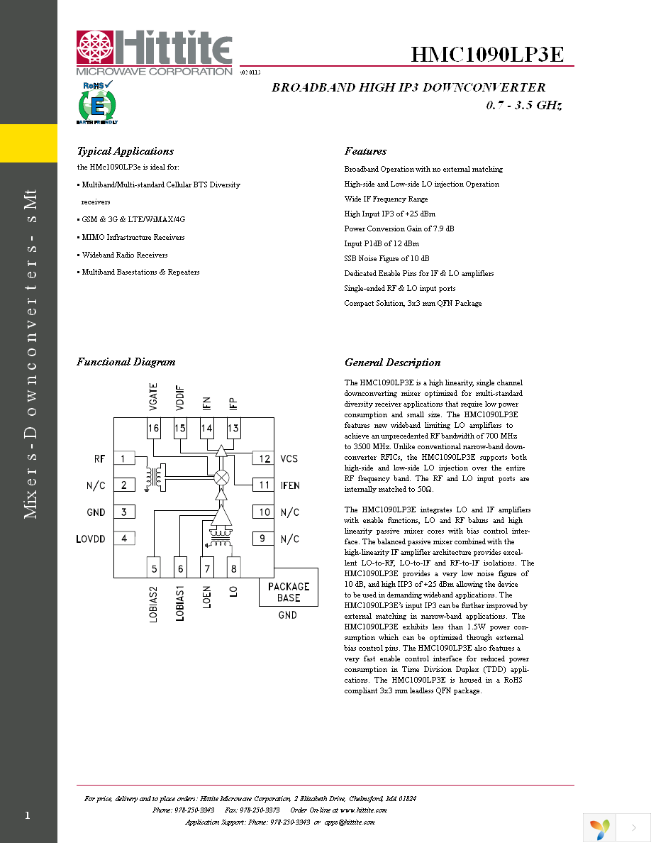 HMC1090LP3E Page 3