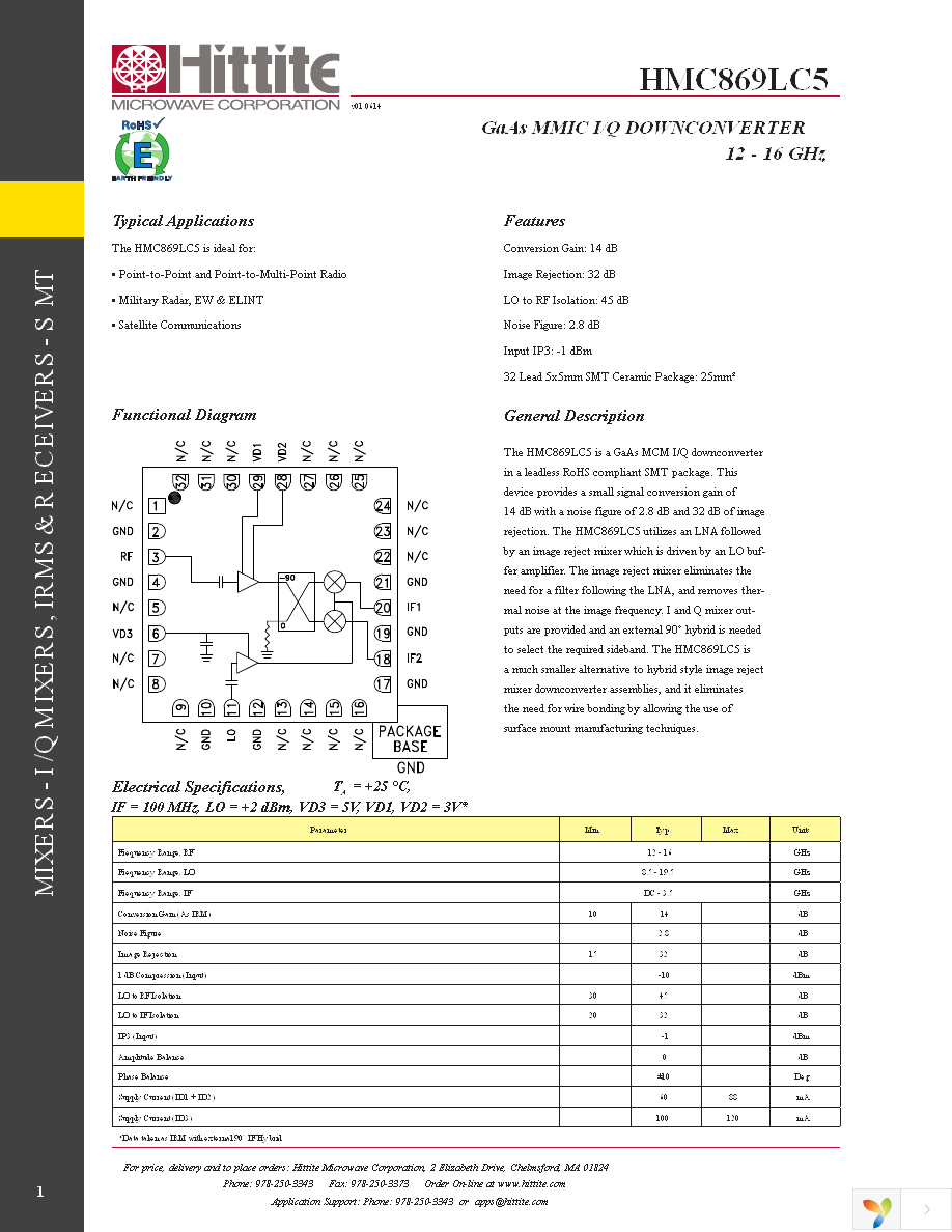 HMC869LC5TR Page 3