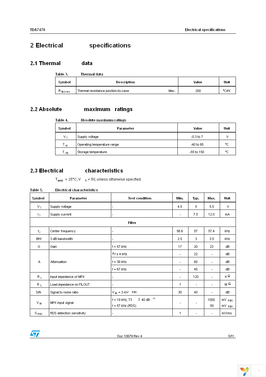 E-TDA7478ADTR Page 5