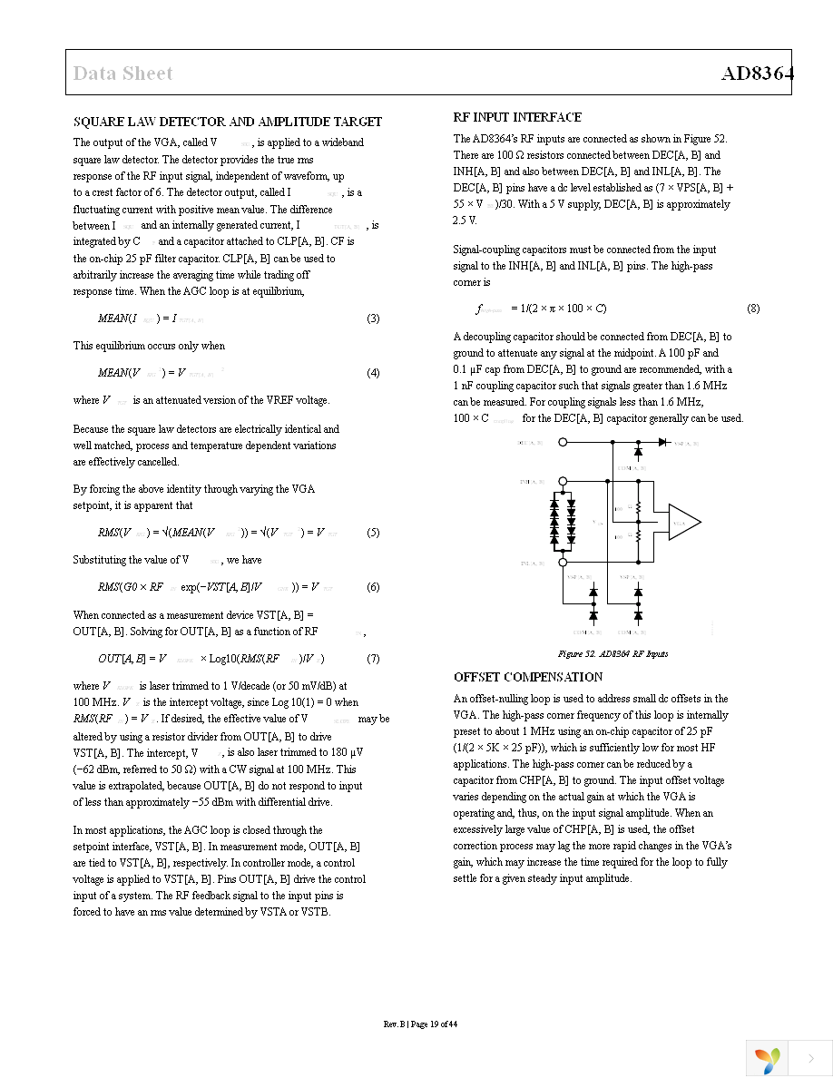 AD8364ACPZ-REEL7 Page 19