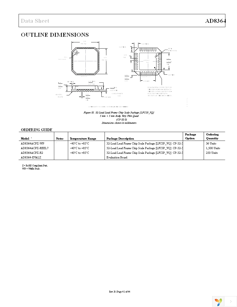 AD8364ACPZ-REEL7 Page 41