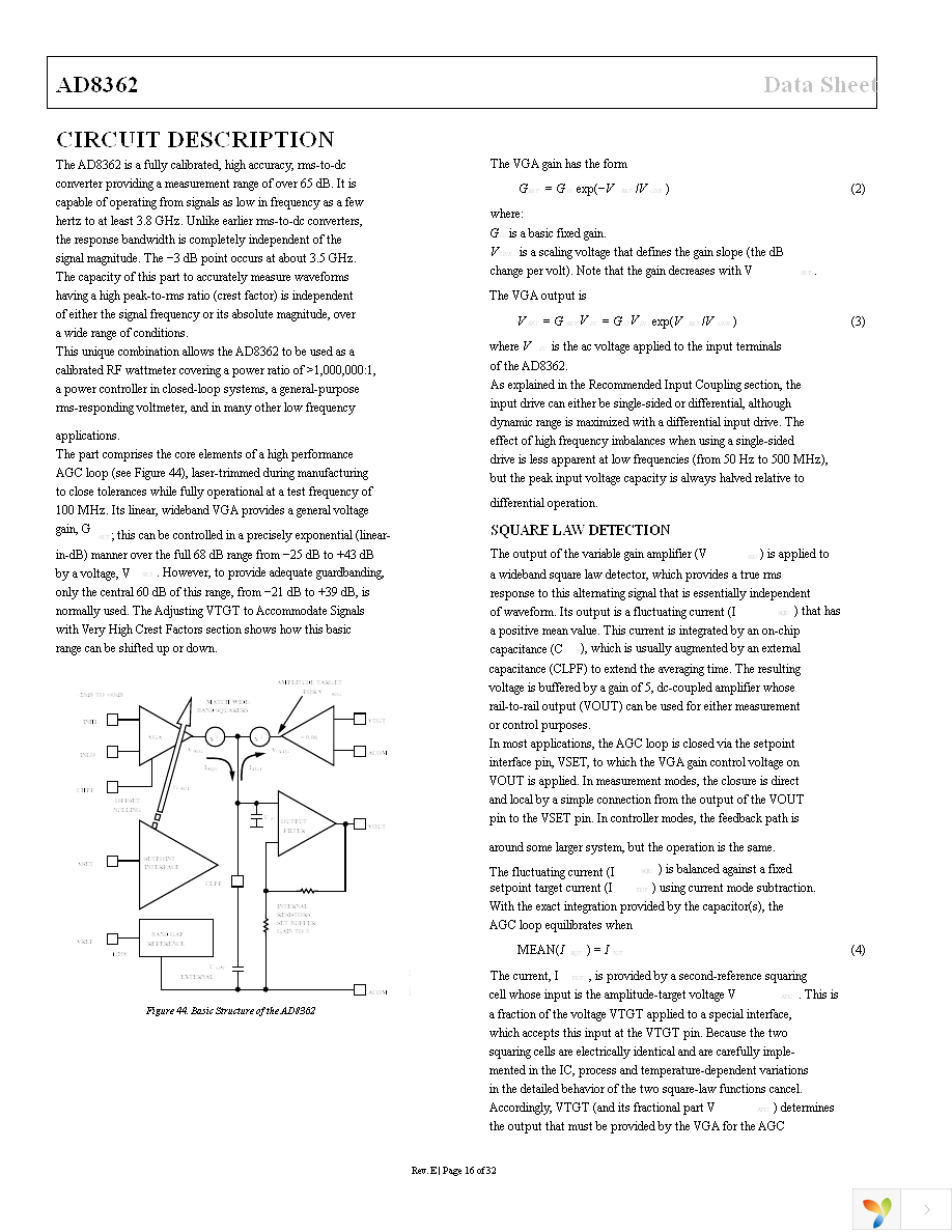 AD8362ARUZ Page 16