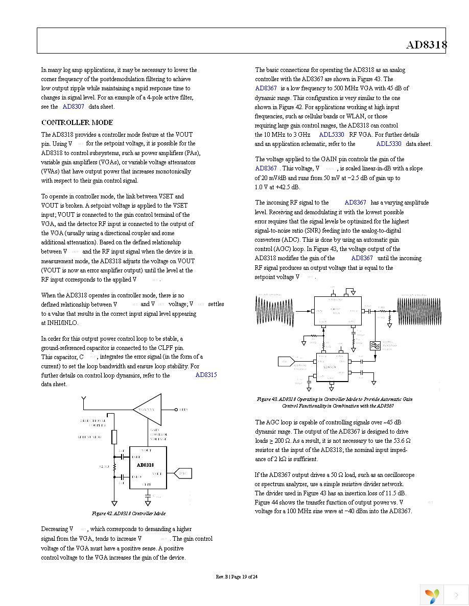 AD8318ACPZ-REEL7 Page 19