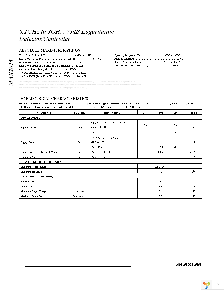 MAX2015EUA+ Page 2