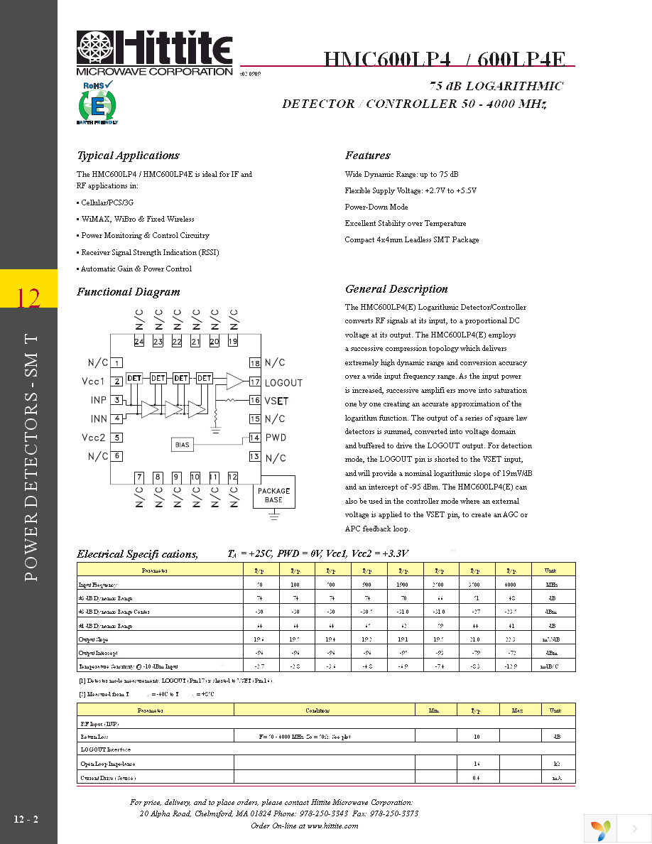 HMC600LP4E Page 3