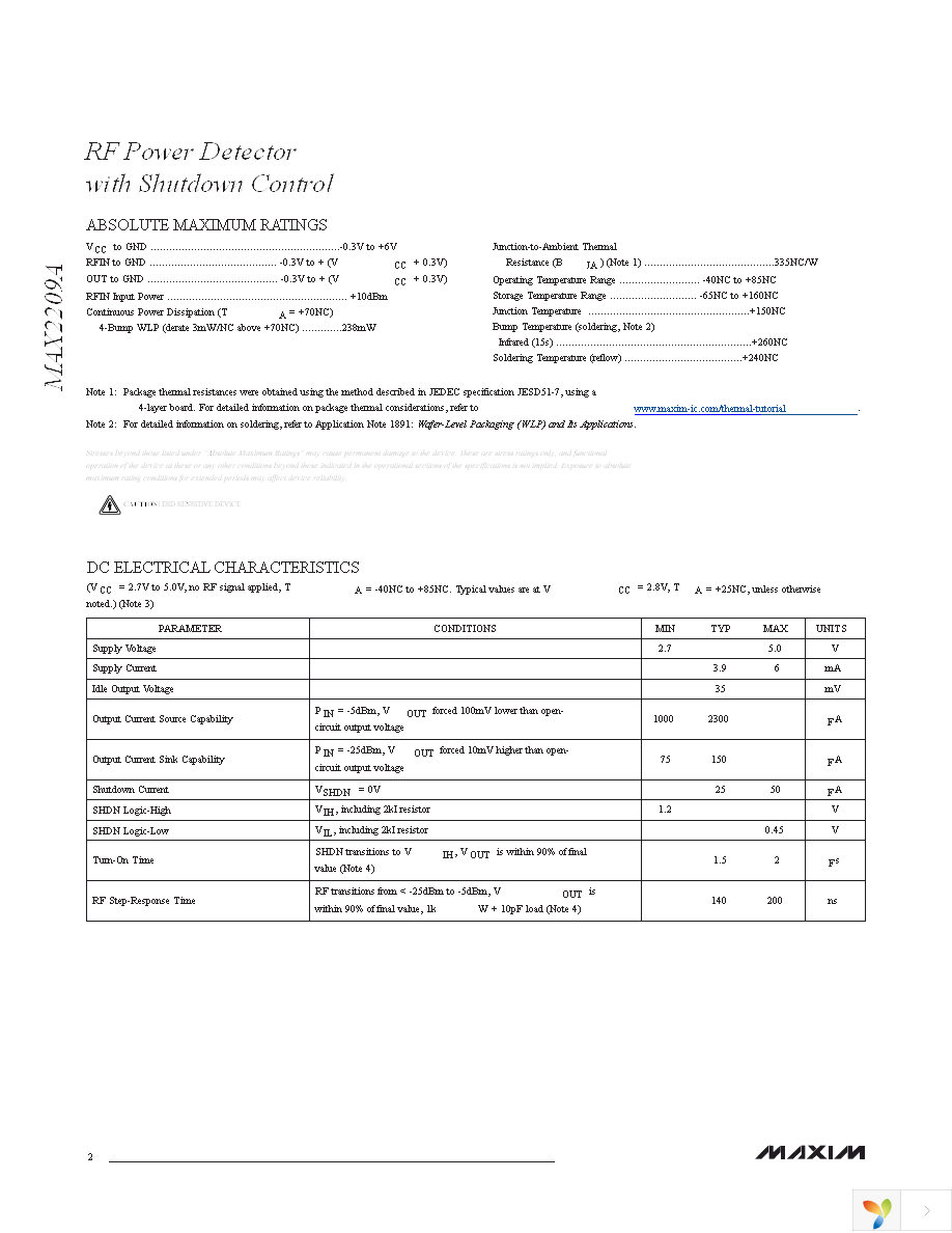 MAX2209AEBS+T10 Page 2