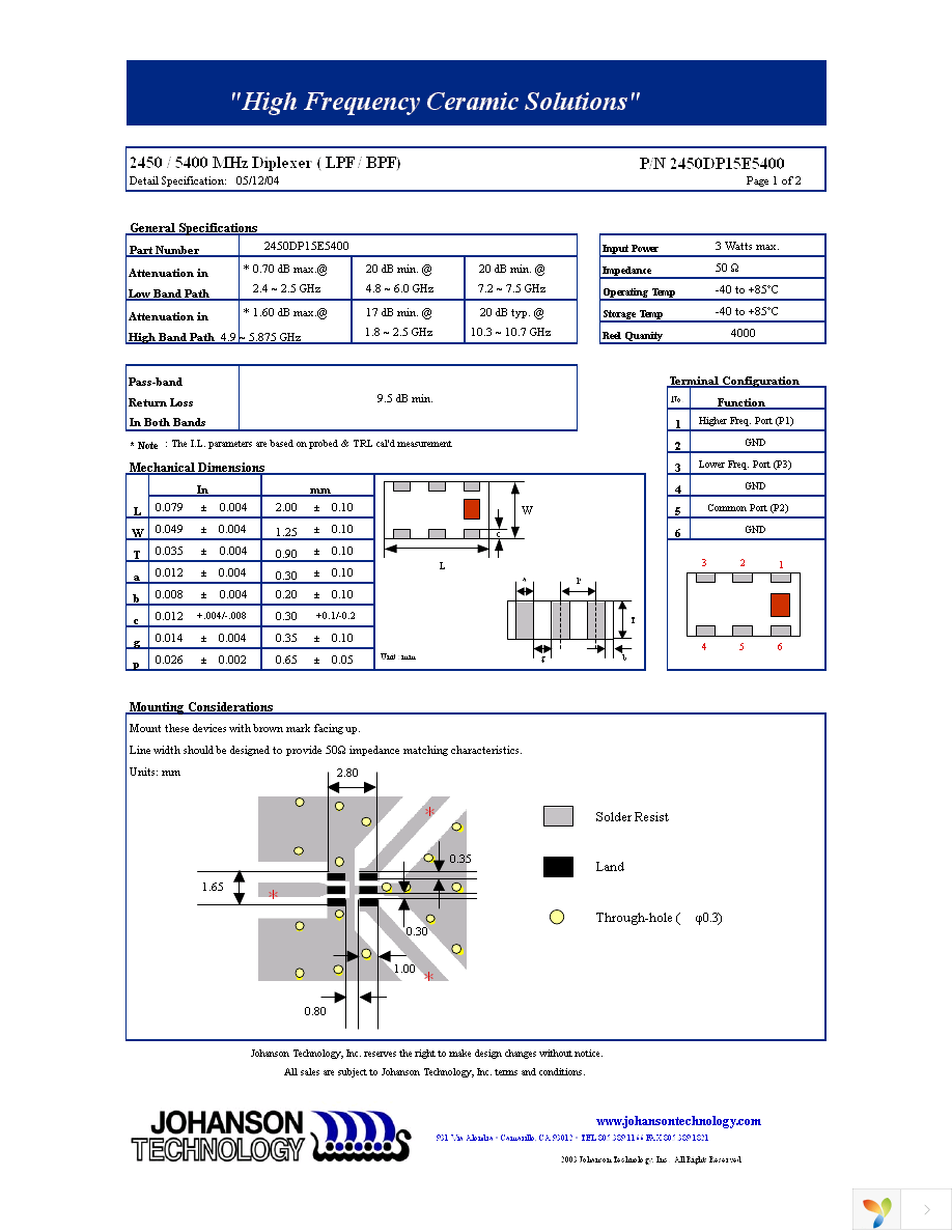 2450DP15E5400E Page 1